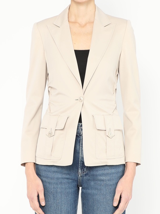 Gucci Jackets & Blazers - Vintage Gucci by Tom Ford Ruched Utility Blazer Spring 2004 Runway IT 42